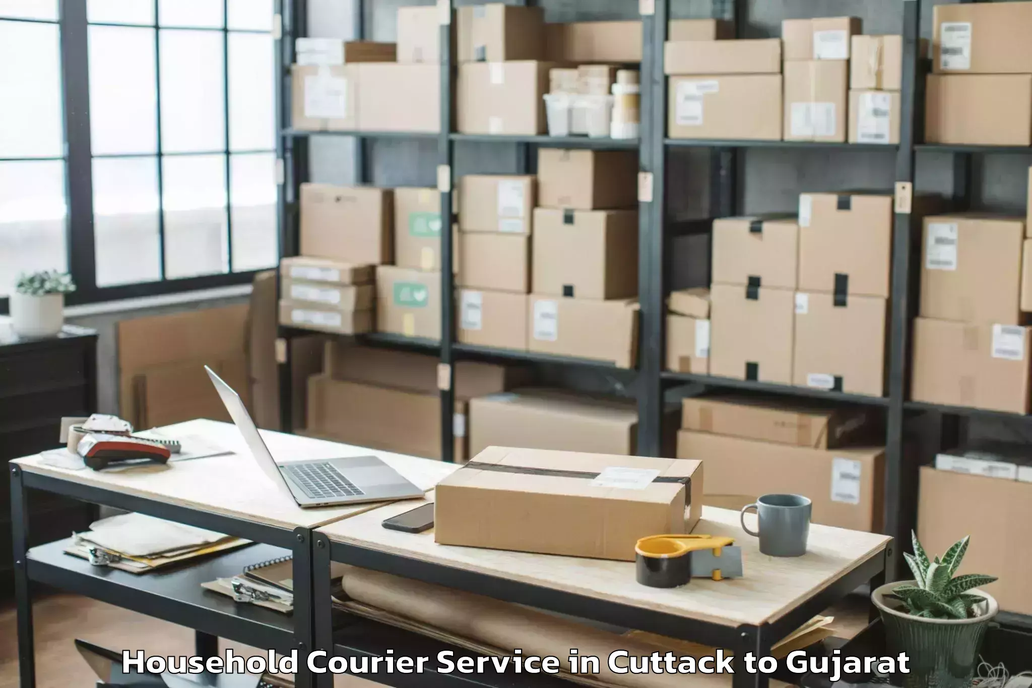 Book Cuttack to Halvad Household Courier Online